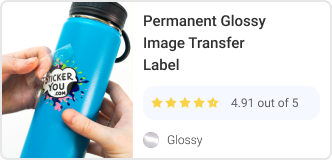 Transfer Label Permanent Glossy