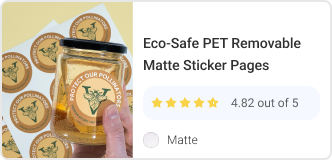 Eco-Safe PET Sticker Labels